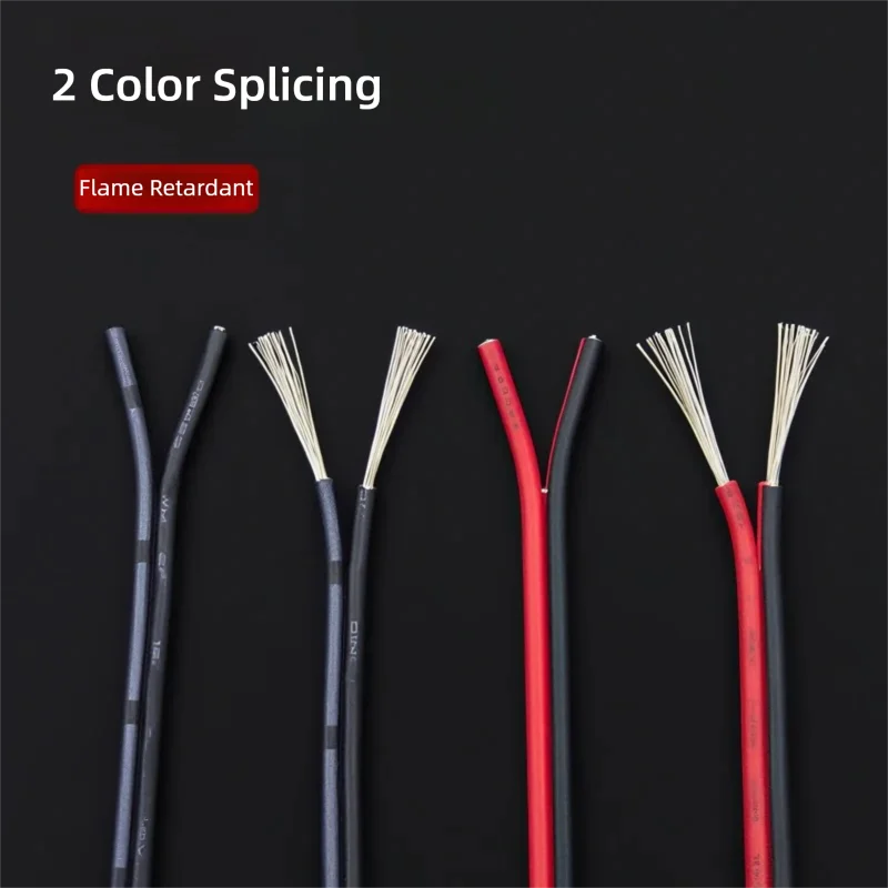 2 Pin Wire Electric Copper Cable 28 26 24 22 20 18 16 AWG LED Strip Lamp Lighting Cable PVC Extend Cord White Black Red UL2468 image 2