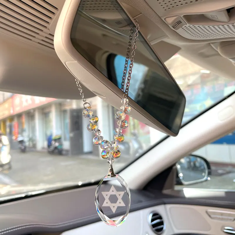 Hebrew Jewish Jewish Star of David crystal car hanging car pendant