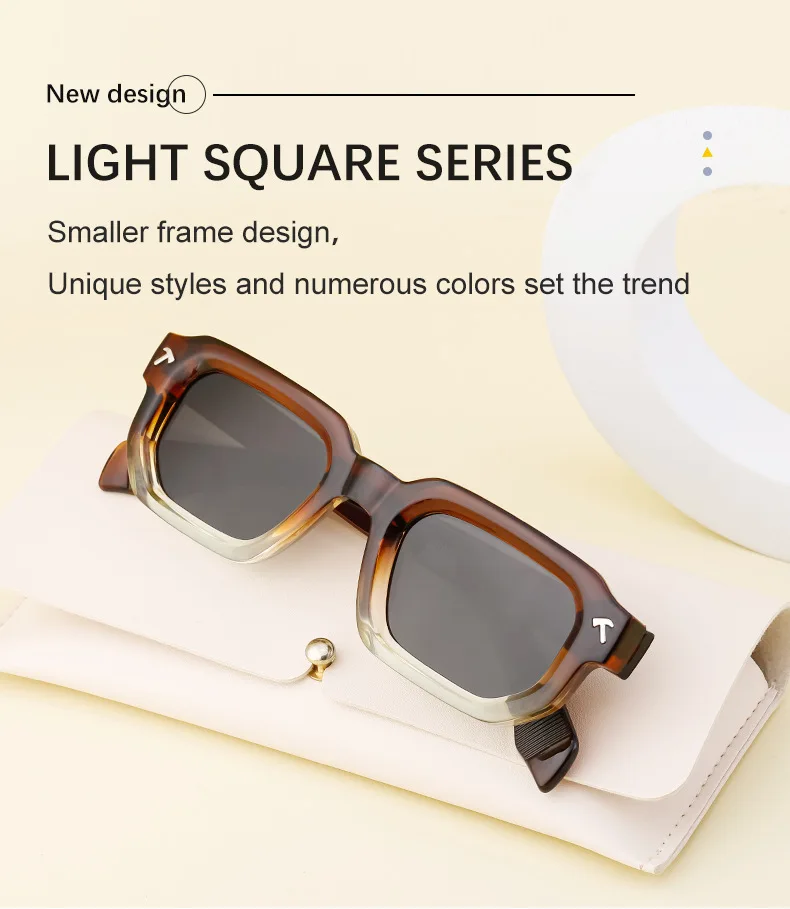 Polarisierte quadratische Sonnenbrille für Herren 2026 – Luxus-Designer-Neuheit, modische rechteckige Sonnenbrille für Damen, Fahrerbrille, Eyewear – Detail 2