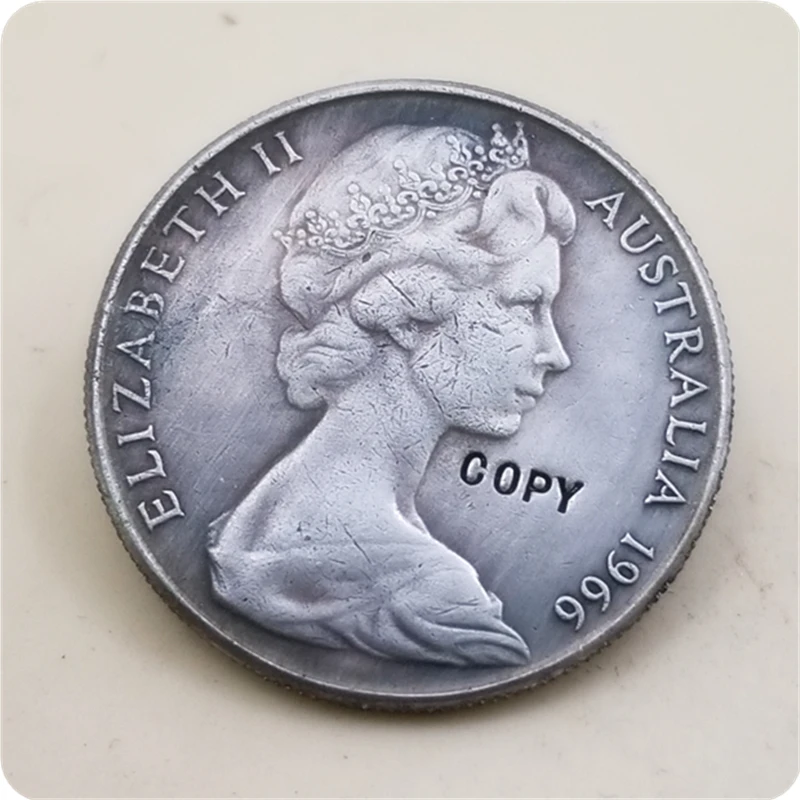 1966 أستراليا 50 سنت عملة نسخة