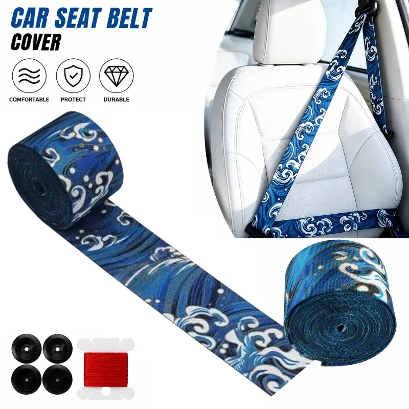 

3.6M Universal Car Seat Belt Webbing 48MM Safety Belt Strap Replacement Heavy Duty Automotive Retractable Belt Repair Accessorie