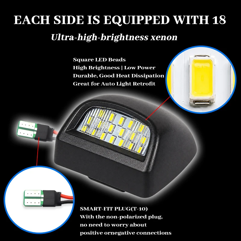 LED License Plate Light For Chevy Silverado Avalanche Tahoe For GMC Yukon Sierra For Cadillac Escalade Number Plate Light 227947
