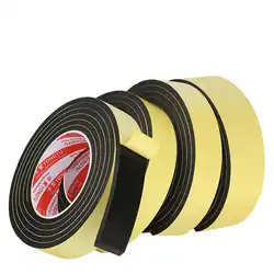 Foam Insulation Tape EVA Black Foam Sponge Rubber Strip Tape Strong Adhesive Window Door Seal Strip Weather Stripping car foam