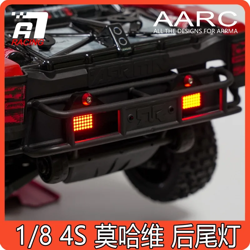 Roof Light, Tail Light & Front Spot Light with Remote Control on/Off Effects RC Light Kit for ARRMA 1/8 4S Mojave Desert Truck view 2