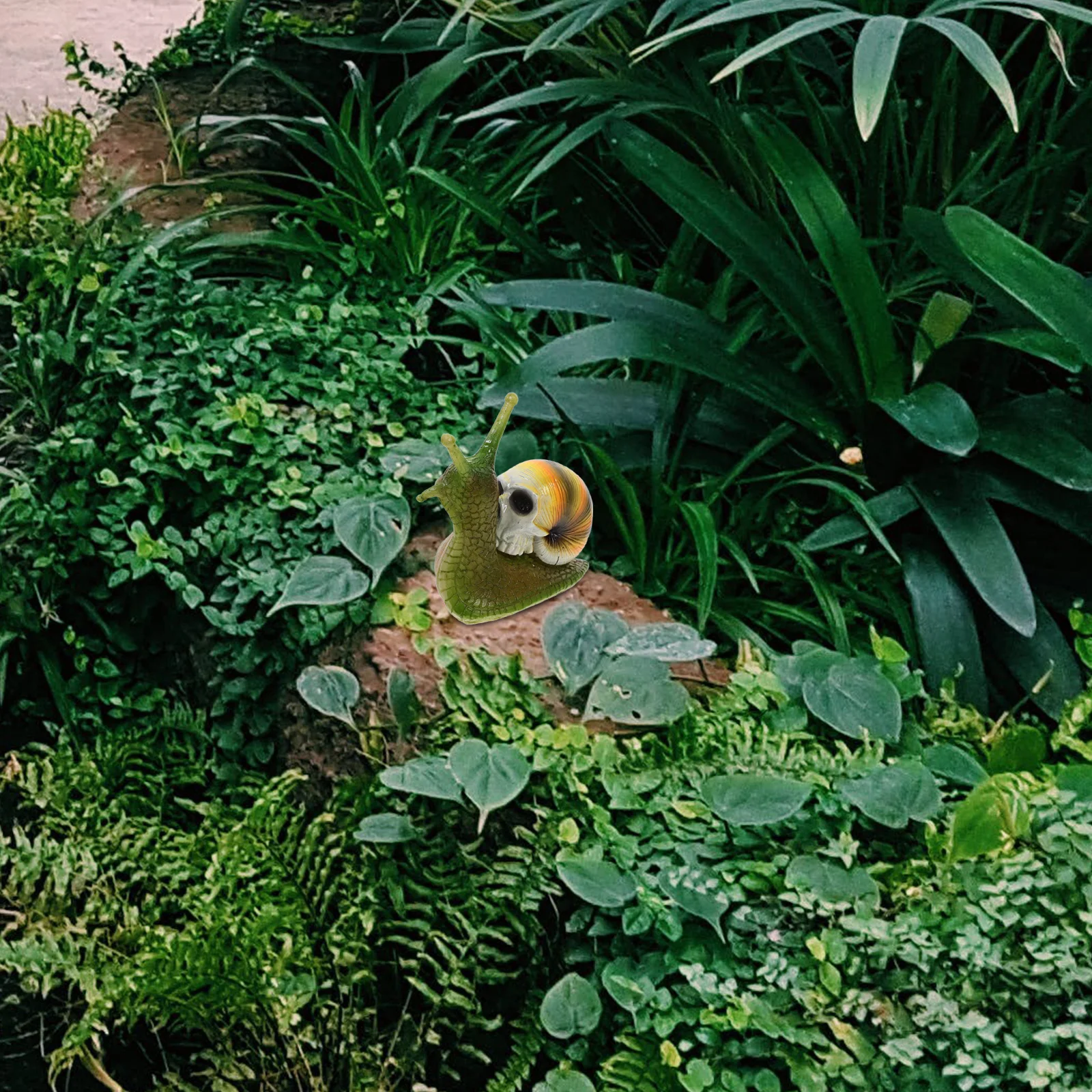 

Skull Snail Sculpture Resin Miniature Animal Garden Accessories Decor For Lawn Yard Balcony Courtyard Outdoor Decoration