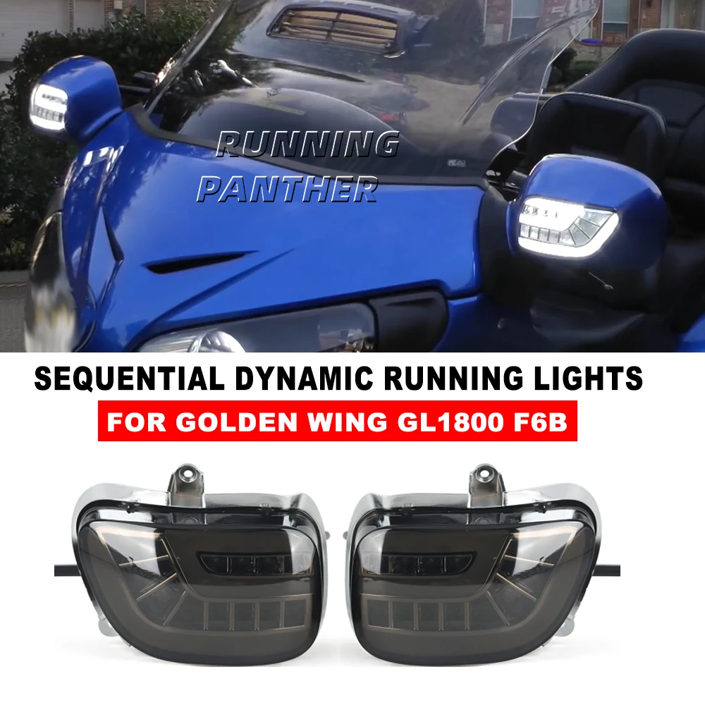 

Motorcycle LED Front Side Turn Signal Indicator Lights For Honda Goldwing Gold wing GL 1800 GL1800 2001-2017 F6B 2013-2017