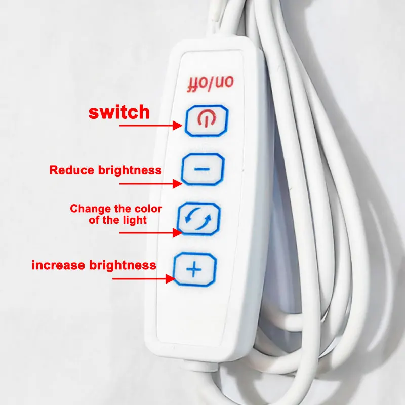 1/3/5PCS Ultrathin USB 1A DC5V  Dimmable Spotlight Surface Mounted Mini LED Dimmer line 1.5M Switch extension cable wholesale