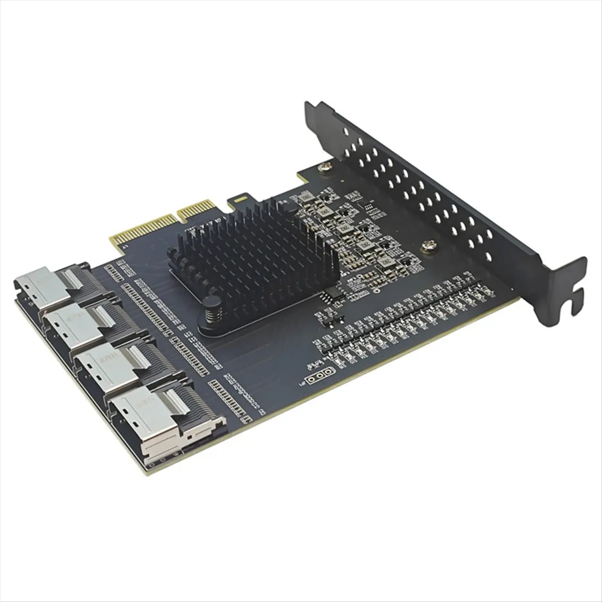 SATA PCIe Adapter 4 Ports SFF-8087 to 16-Port SATA3.0 Expansion Card SATA3.0 Controller for Win10/11/2003/Linux