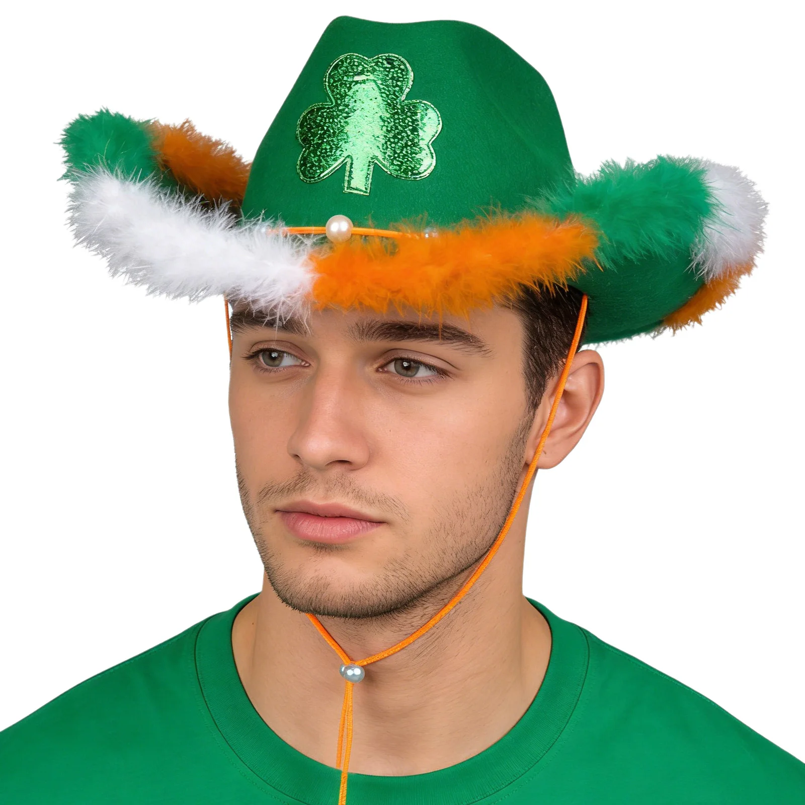 Mardi-Gras Cowboy-Hat Costume Accessory for Women Men St Patrick Day Festival Parties Costumes Dress Up Decorations Accessories