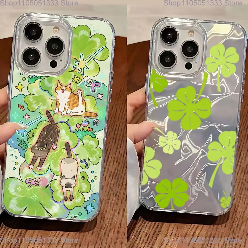 

Cute Christmas Tree Snowman Phone Case For iPhone 11,12,13,14,15,16 Plus,Pro,Max,Plus Transparent Satin Laser Glossy Cover