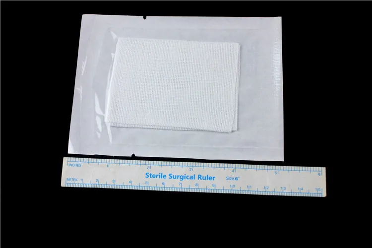 

Sterilized independent paper-wrapped gauze block Medical degreased cotton sterile surgical wound sterilization dressing hemostat