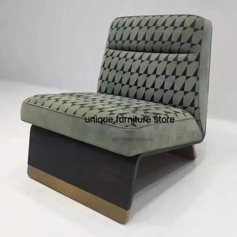 

Luxury Single Sofa Chair Design Creative Restaurant Minimalist Lounge Chairs Villa Sample Relaxing Lounger Italian Furniture