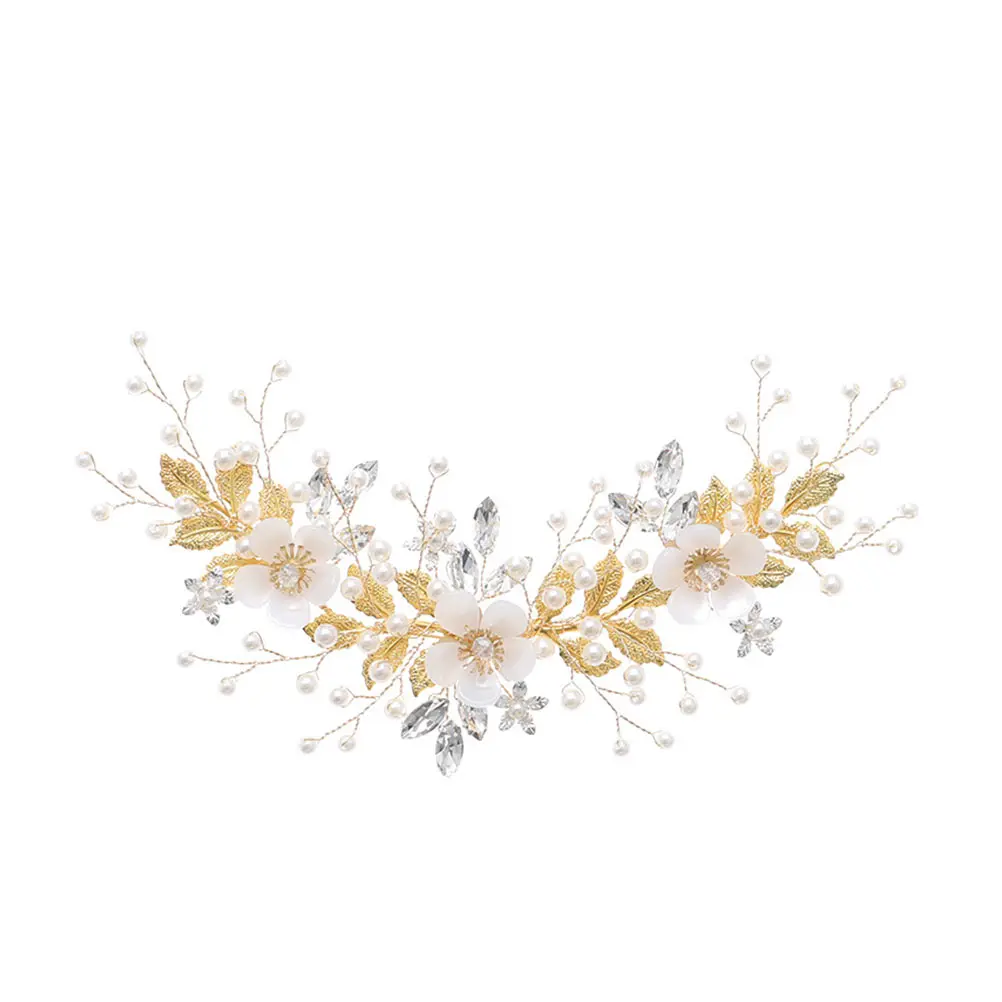 

Rhinestone Pearl Hair Comb Delicate Charm Bridal Wedding Party Accessories Elegant Design Unique Beauty Rhinestone Pearl