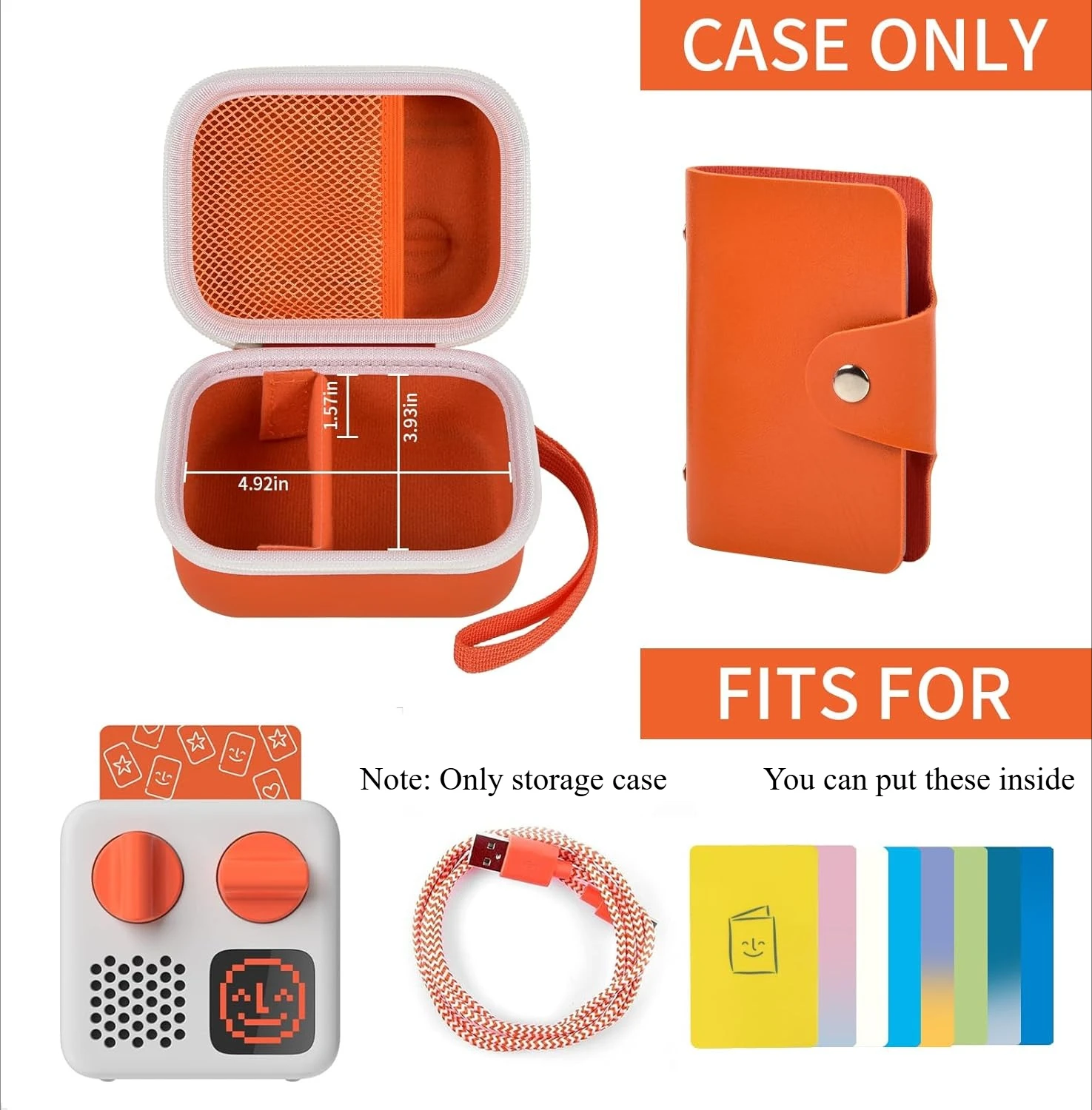 Case Compatible with Yoto Mini (2024 Edition) Kids Screen-Free Bluetooth Audio Player & Card Storage Holder for up to 24 Cards