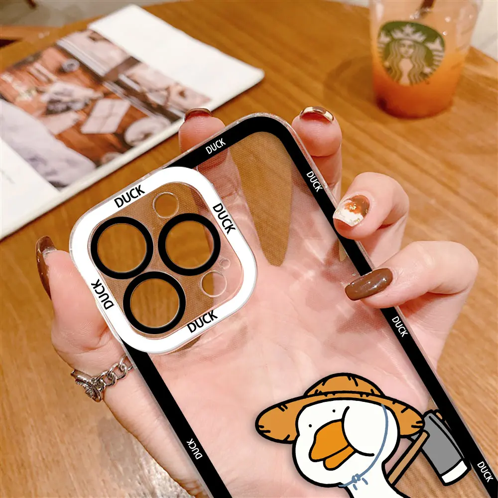 Cartoon Cute Duck Cover Phone Case For Xiaomi 15 15T POCO X7 X6 X5 X3 NFC GT F3 F5 M7 M6 M4 M3 11 11T PRO LITE NE Case Shell