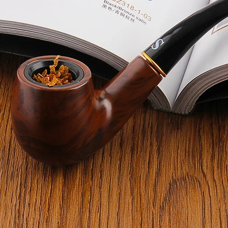 SANDA old style Resin Smoking Pipe Tar Filtration Washable Pipes For Smoke Recyclable Healthy Cigarette Tube Gadget for Men