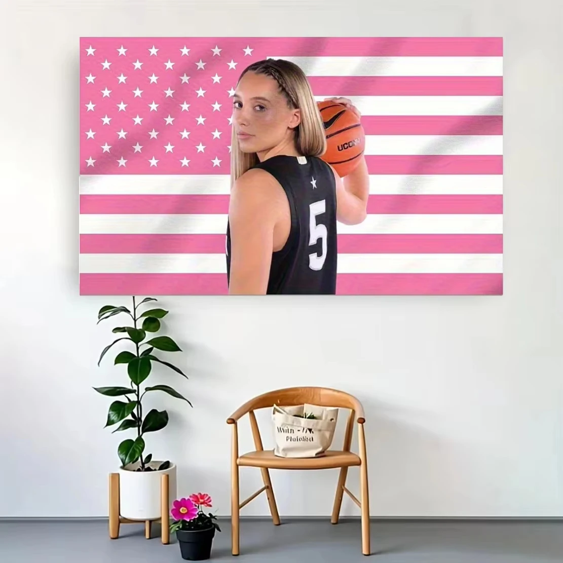 Basketball Girl Wall Tapestry Sport Poster American Style Hanging Fabric Banner Bedroom Living Room Decor Athletic Wall Gift