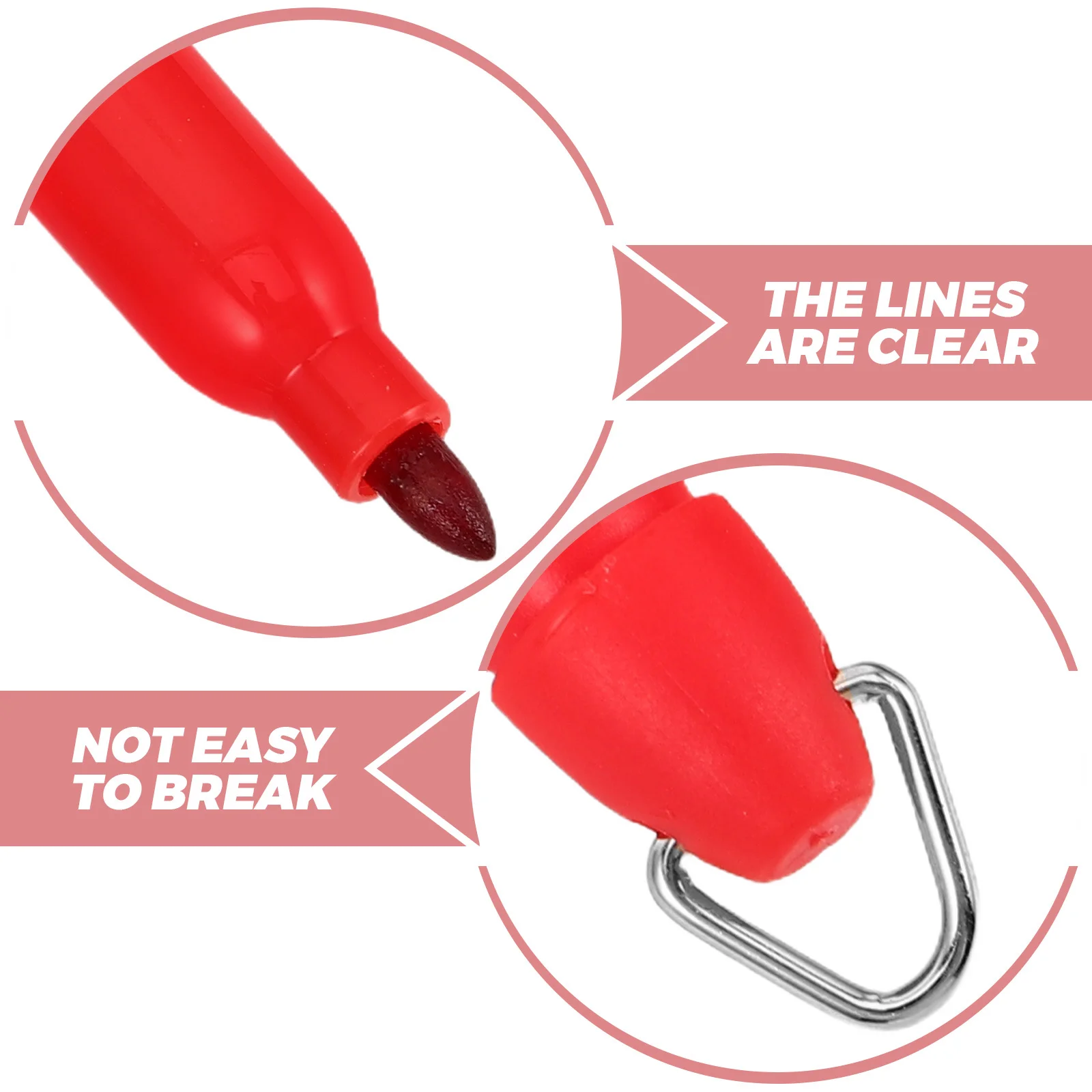 6 قطعة كرة جولف خط قلم تحديد الحبر النفط القائم على دائم خطوط واضحة كرة جولف بمناسبة محاذاة تحديد ممارسة المنافسة #2