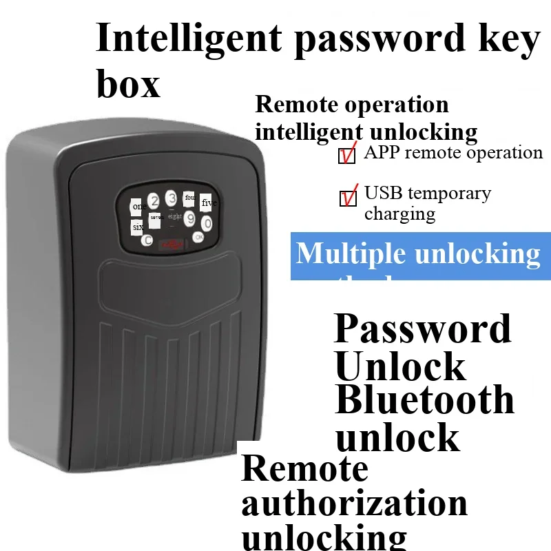 Smart Password Key Box Wall-mounted Bluetooth Key Box At The Entrance of The Construction Site Homestay Remote Electronic