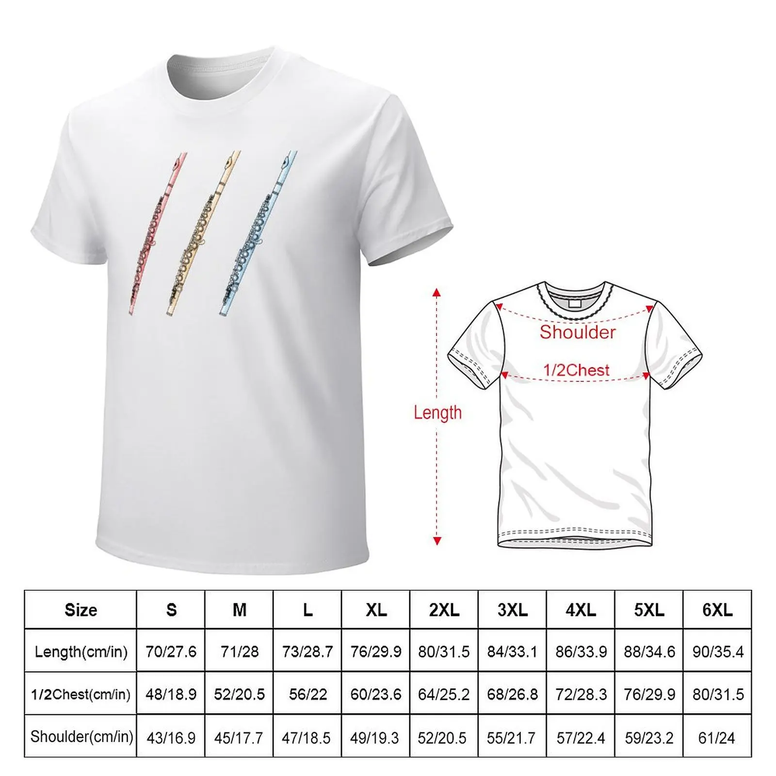 Flute Flutist Woodwind Musician Summer Music Festival T-Shirt graphics mens t shirts