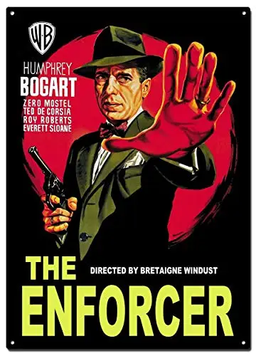 The Enforcer Metal Tin Signs, Vintage Poster, Decorative Signs Wall Art Home Decor - 8X12 Inch (20X30 cm)