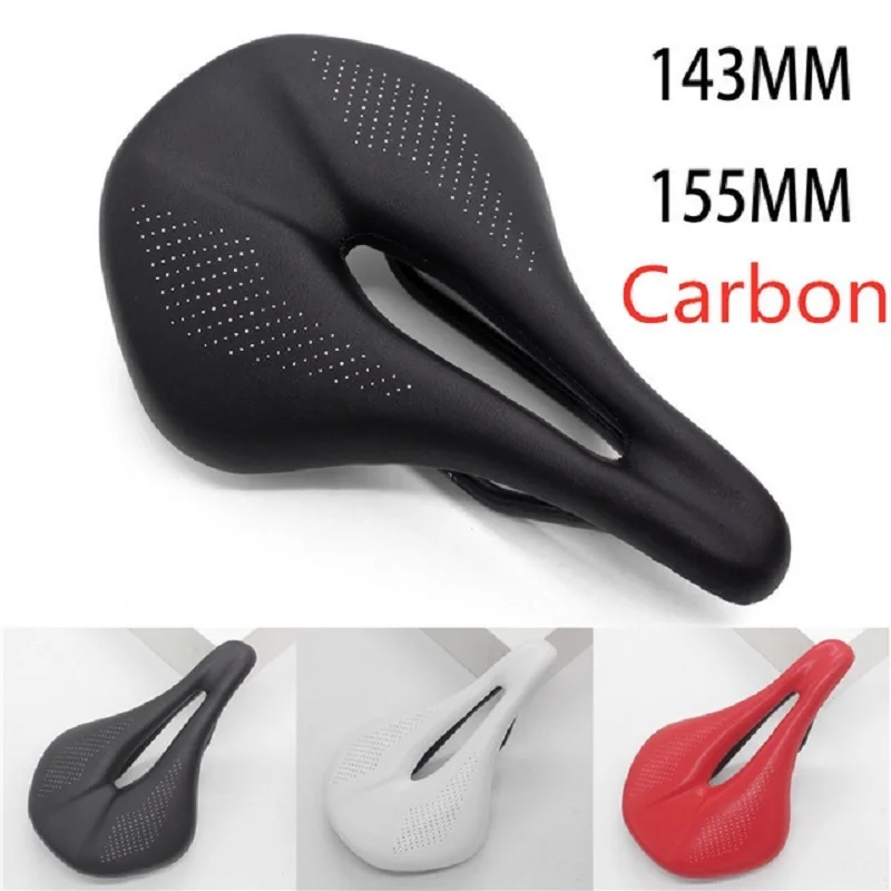 NEW Carbon Saddle MTB/Road Bike Saddles Short Nose Long Nose Super Light Leather Carbon Cushions Seat Cycling Parts 135g