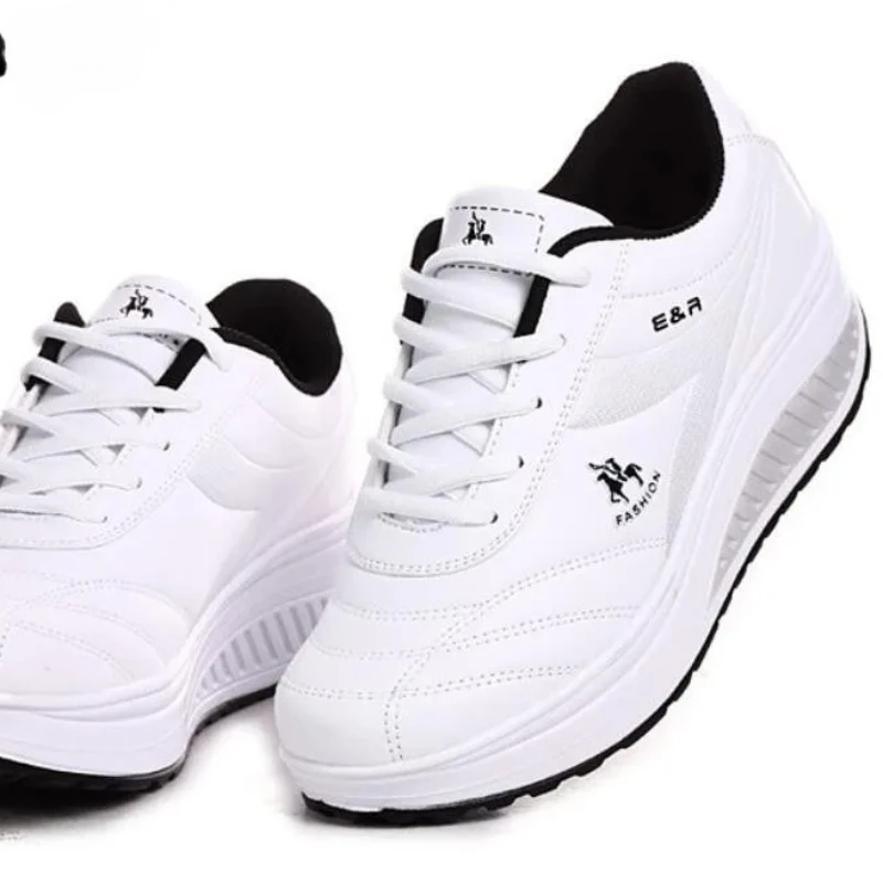 2025 Slimming Shoes Women Fashion Leather Casual Shoes Women Lady Swing Shoes Spring Autumn Factory Top Quality Shoes