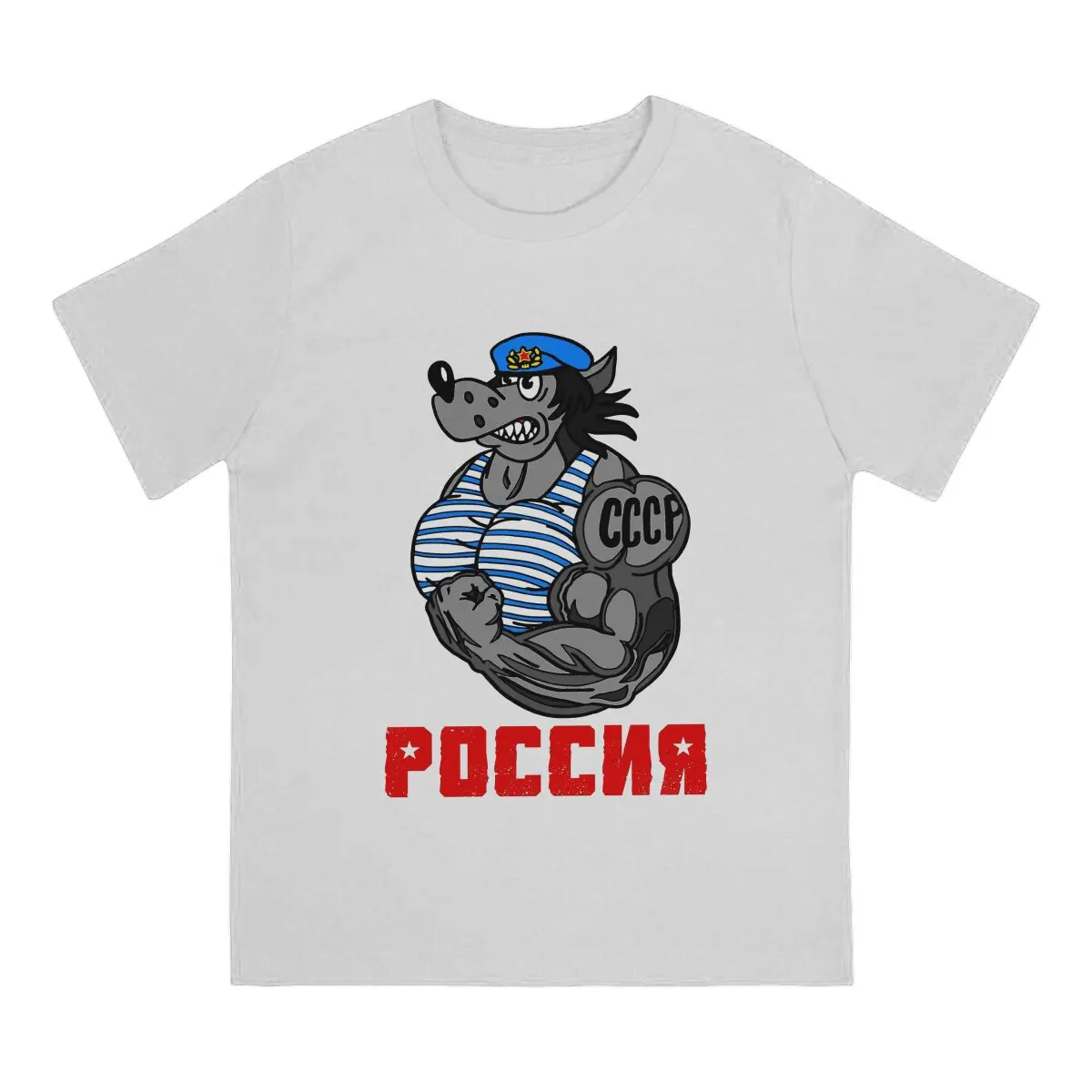 Nu Pogodi Rabbit Wolf Anime Russian Paratrooper CCCP Wolf Tshirt Homme Men's Streetwear Blusas T Shirt For Men