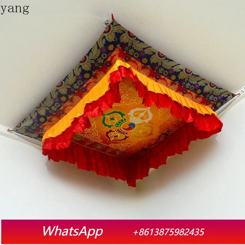 CX 100cm Tibetan Buddhism Weave Hang vajra Buddha Suspended Ceiling canopy Curtain For Temple