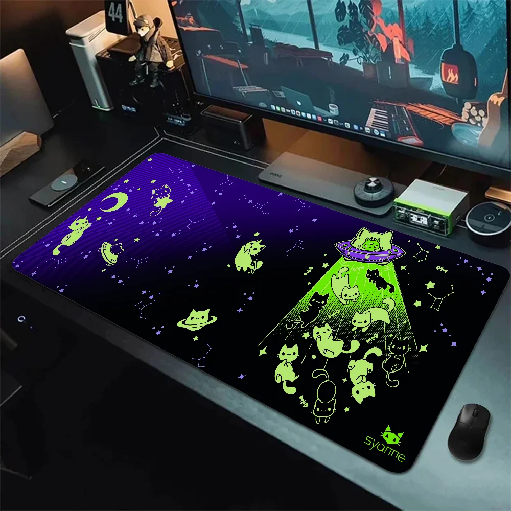 Cartoon Cat Xxl Mouse Pad Speed Mousepad Gamer Office Accessories for Desk Mat Gaming Mats Keyboard Large Mause Carpet 900x400