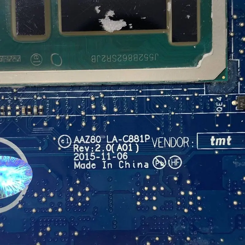 

Материнская плата для ноутбука DELL XPS 13 9350, материнская плата AAZ80 LA-C881P с процессором SR2JB I7-6560U, 100% полностью протестирована, работает хорошо