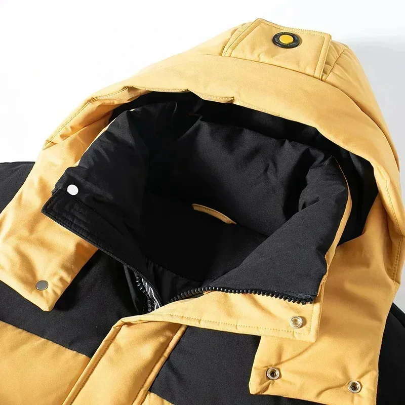 Chaqueta de plumón gruesa para hombre, abrigo cálido a prueba de viento y agua, mismo estilo, invierno, nueva pareja