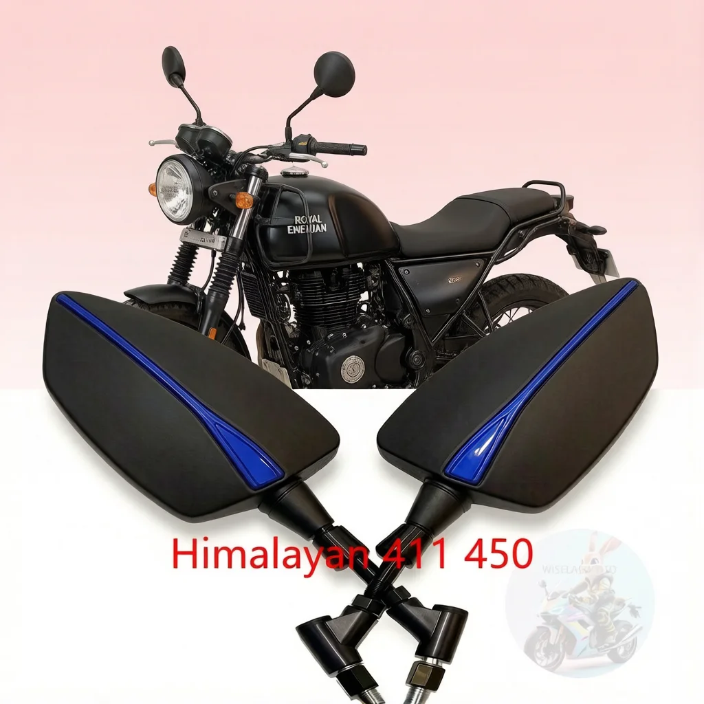 Für Himalayan 411 450 Universelle CNC Aluminium Tomahawk Rückspiegel 8mm 10mm Motorrad Seitenspiegel