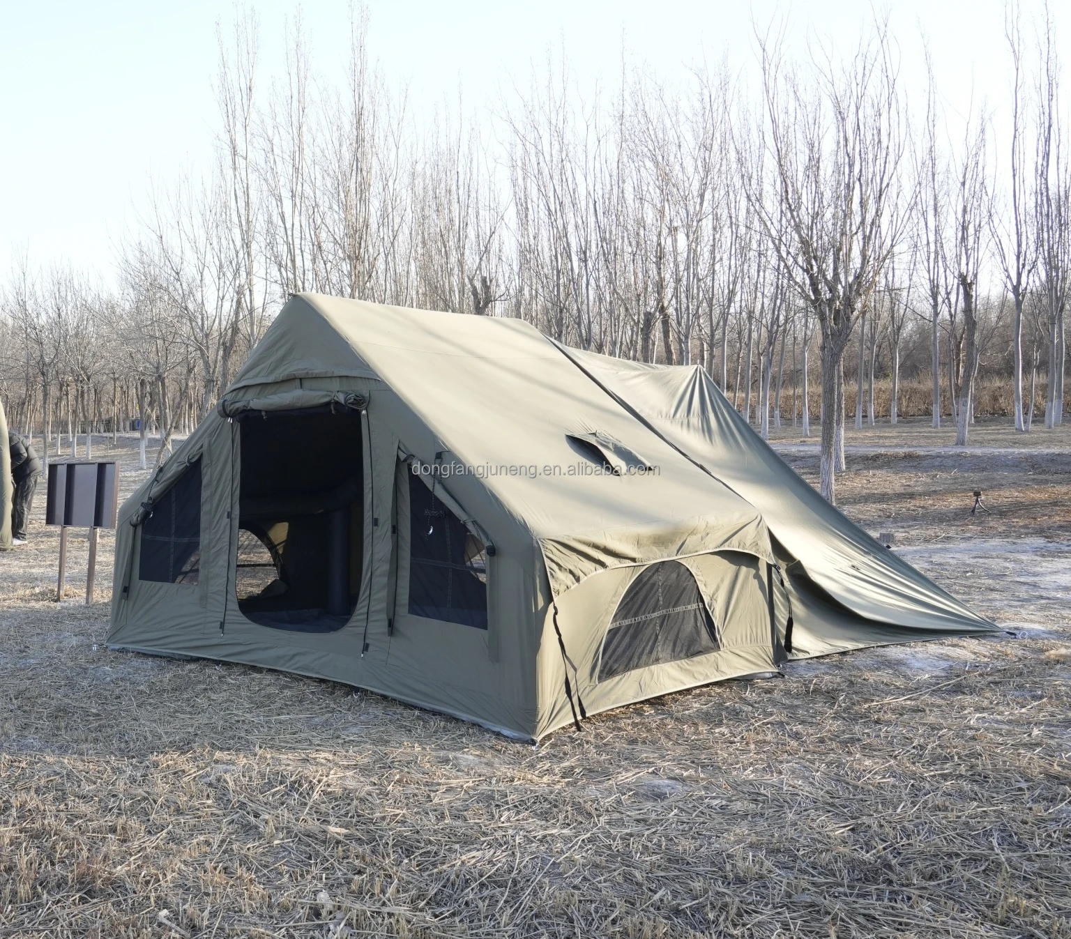 

6,3 квадратная водонепроницаемая воздушная палатка с защитой от ультрафиолета, уличная палатка EasySetup для глэмпинга, надувная зимняя палатка для кемпинга на 4-6 человек