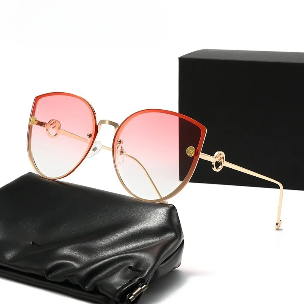 New cat-eye sunglasses fashionable large-frame Internet celebrity same sunglasses women's ocean sheet sunglasses