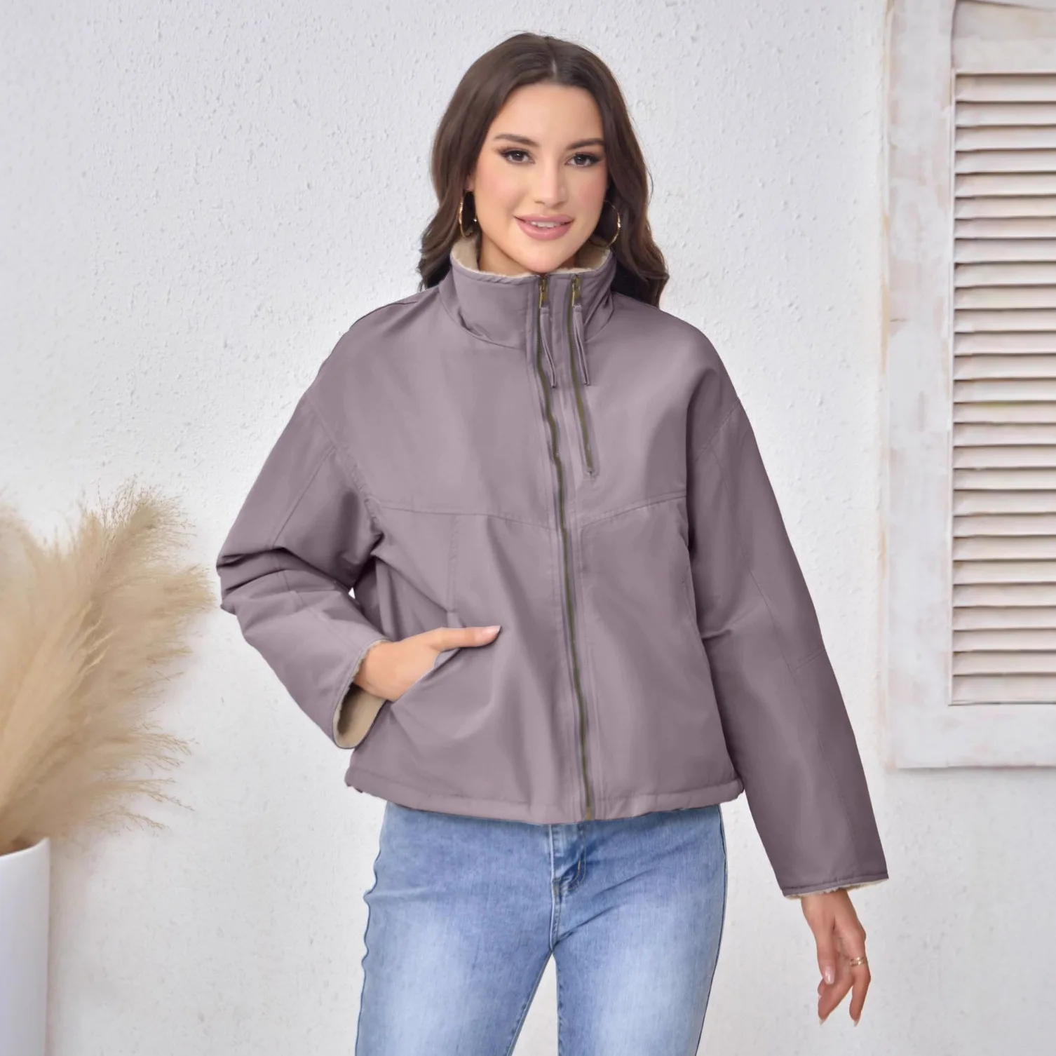 Winter New Fashion Women's Solid Color Simple Basic Casual Trendy Stand Collar Quilted Jackets Female Clothes Coats Parkas Tops