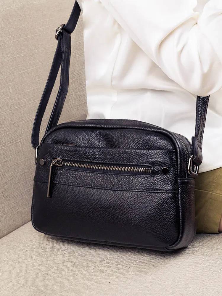 

Женская сумка-кроссбоди из натуральной кожи, мягкая, вместительная, универсальная, для женщин среднего возраста, сумка для мамы, из воловьей кожи высшего качества