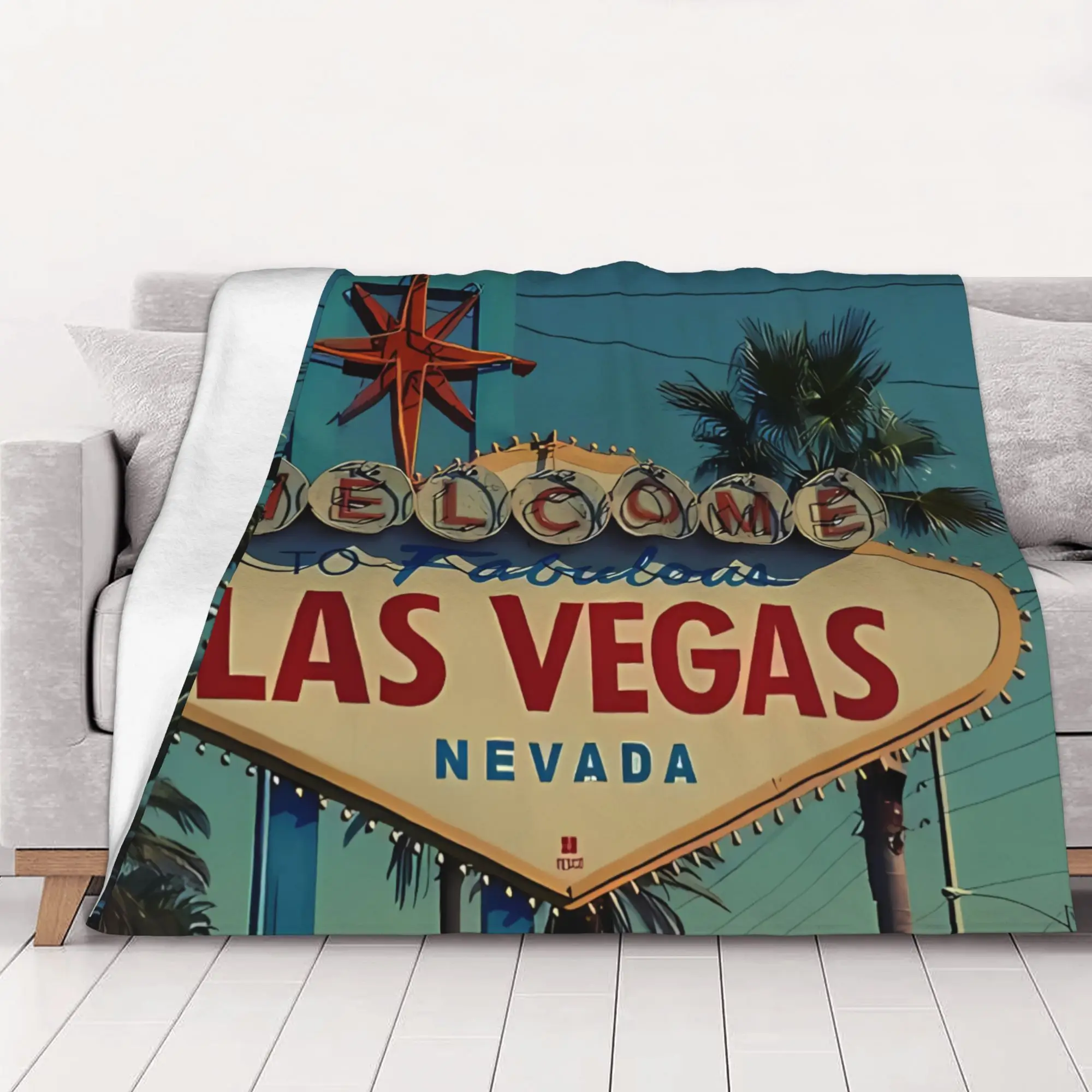 1PC Classic Fabulous Las Vegas home room decorations Winter Blankets for Adults Bedding Home Interior Sofa Knee