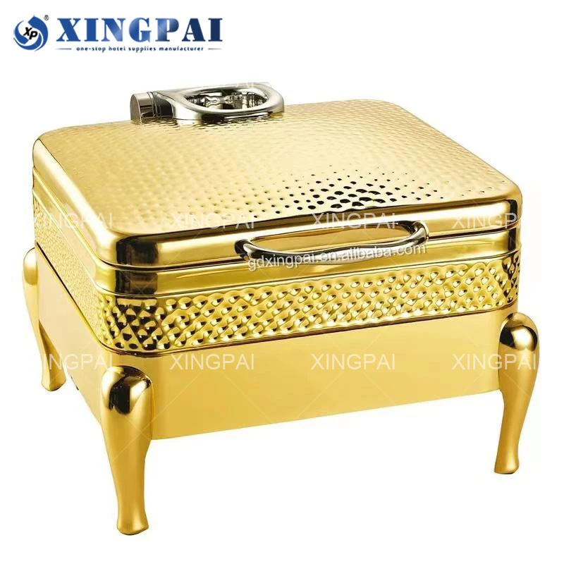 Kitchen Equipment Arabic Chafing Dish Hammered  Gold Chaffing Dishes For Catering