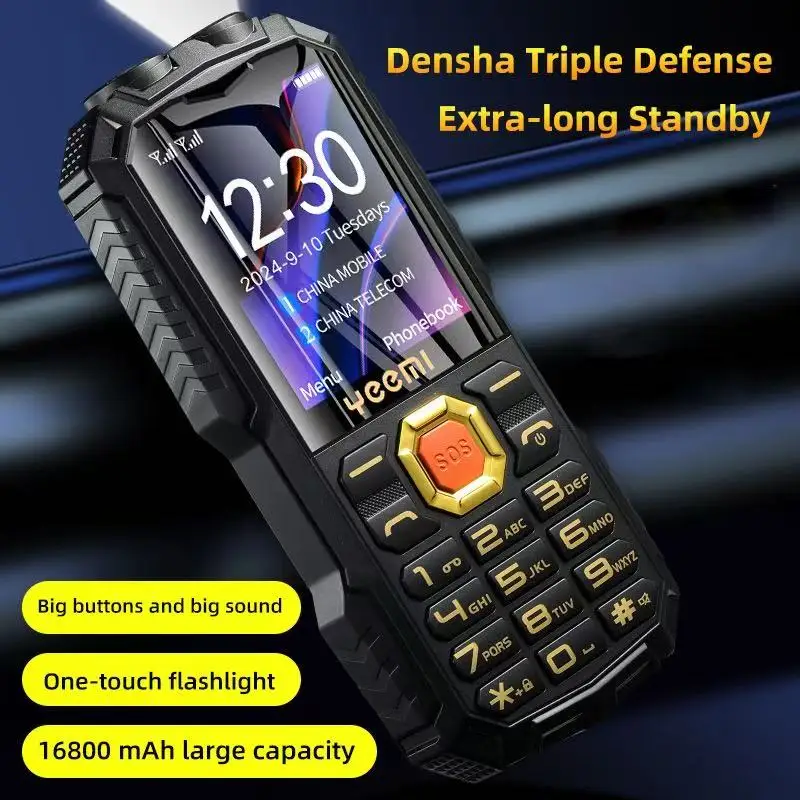 YEEMI Q7 Senior Mobile Phone Large Keys Big Font FM Radio Powerful Flashlight 2400mAh Loud Speaker Cellphone For Elderly