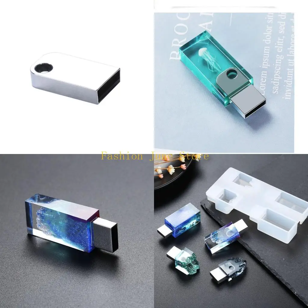 

N5KA Handmade Snow Mountain USB Resin Molds Set with 8G USB Driver Epoxy Resin Mold Micro Landscape USB Mold Art Craft Tool