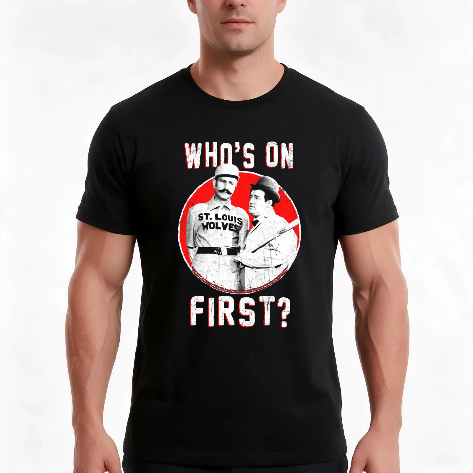 ABBOTT AND COSTELLO FIRST T-Shirt, Summer Casual Cotton Tee, Oversized Streetwear Tops, Vintage Graphic Print, Unisex Men Women
