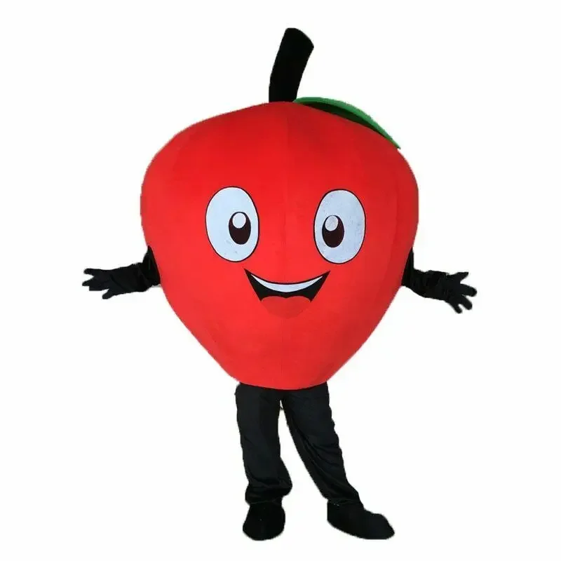 Costume della mascotte della mela rossa verde Costume del personaggio dei cartoni animati adulti Cosplay Fancy Dress Shop Supermarket Advertising Outfit