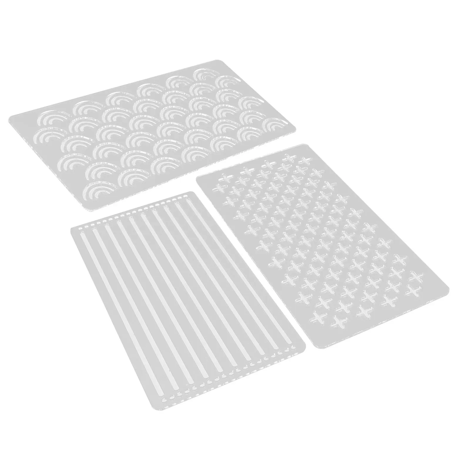3Pcs Quilting Templates Clear Acrylic Sashiko Stencils Precision Sewing Patterns Embroidery Tracing Quilt Stencils for Beginners