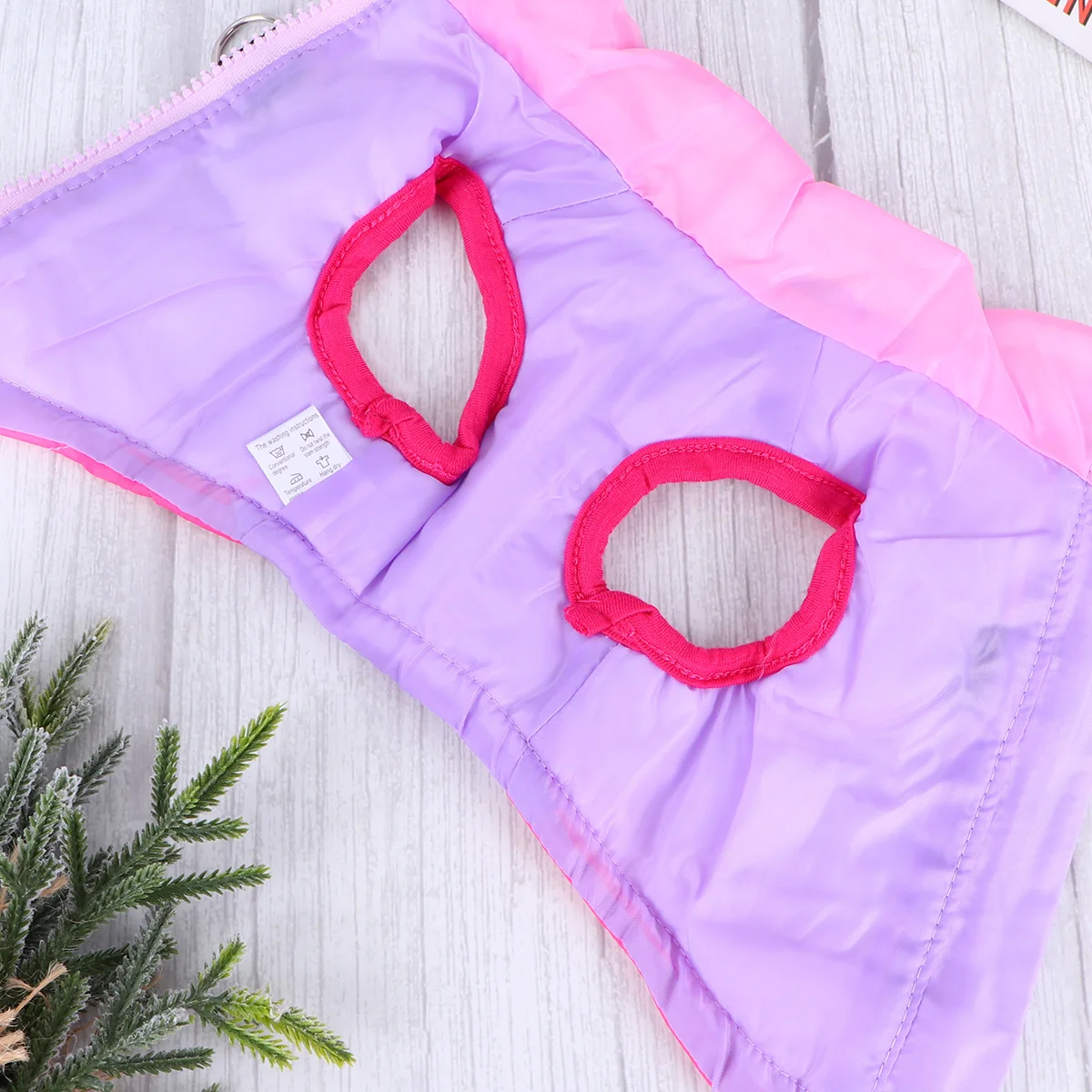 

Pet Dog Winter Waterproof Vest Warm Cotton Coat Rosy Purple Pink for Outdoor Running Dog Clothes Winter Vest Warm Pet Coat