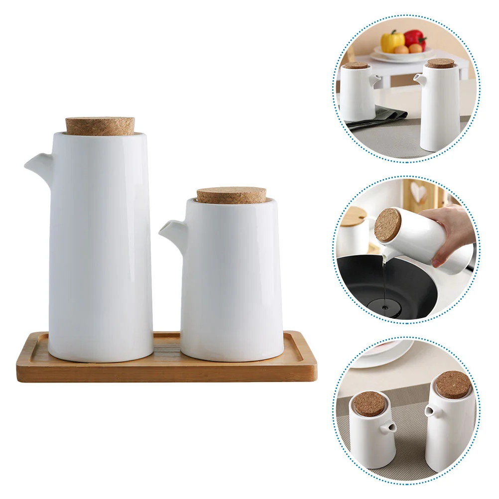 

Ceramic Oil Pot Hand Soap Dispenser Seasoning Jar Tanker Olive Holder Bamboo Bottle Kettle Can Pots
