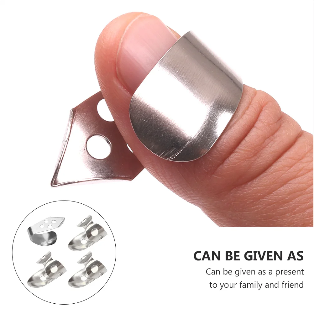 4PCS Guitar Banjo Thumb Pick Adjustable Hollowed Finger Plectrum Guitar Supply Thumb Finger Pick Guitar Finger Pick