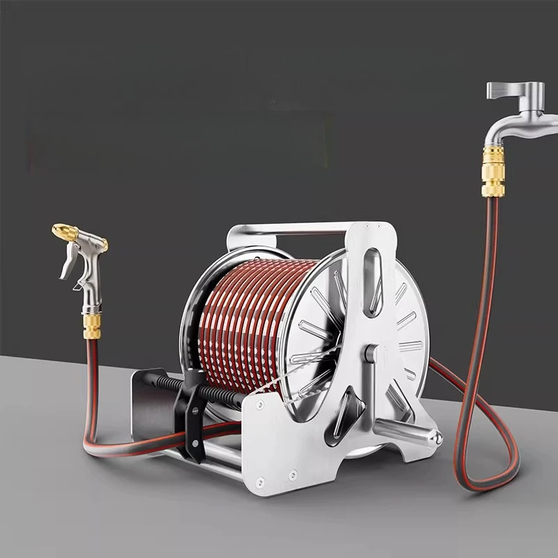 Reel Hose Reel Wall Mount Extensible Watering Hose Pipe High Pressure Washer Drip Irrigation Car Supplies Piston Feed Granulator