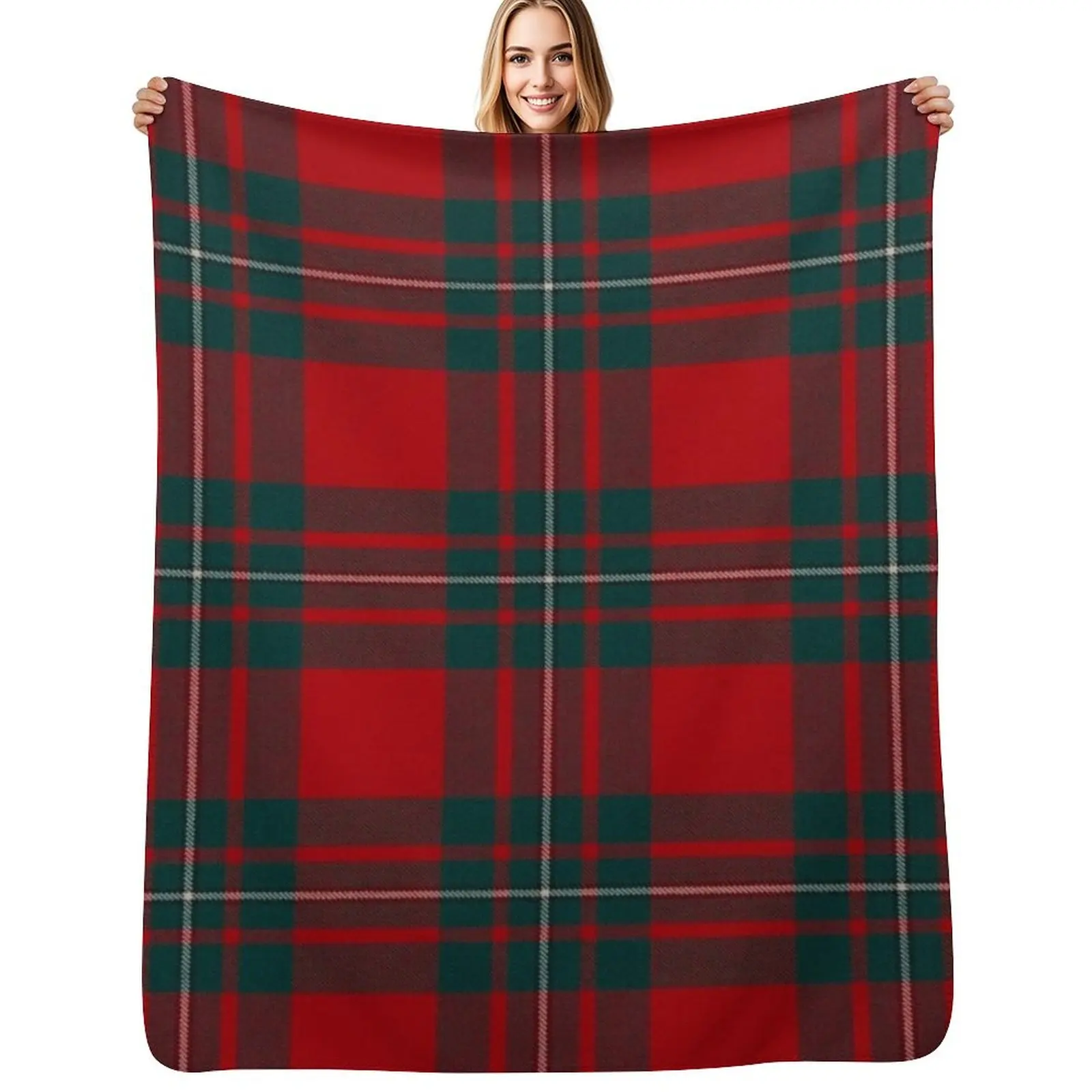 MacGregor Scottish Tartan Throw Blanket Travel Size Cozy Blanket for Plane Train