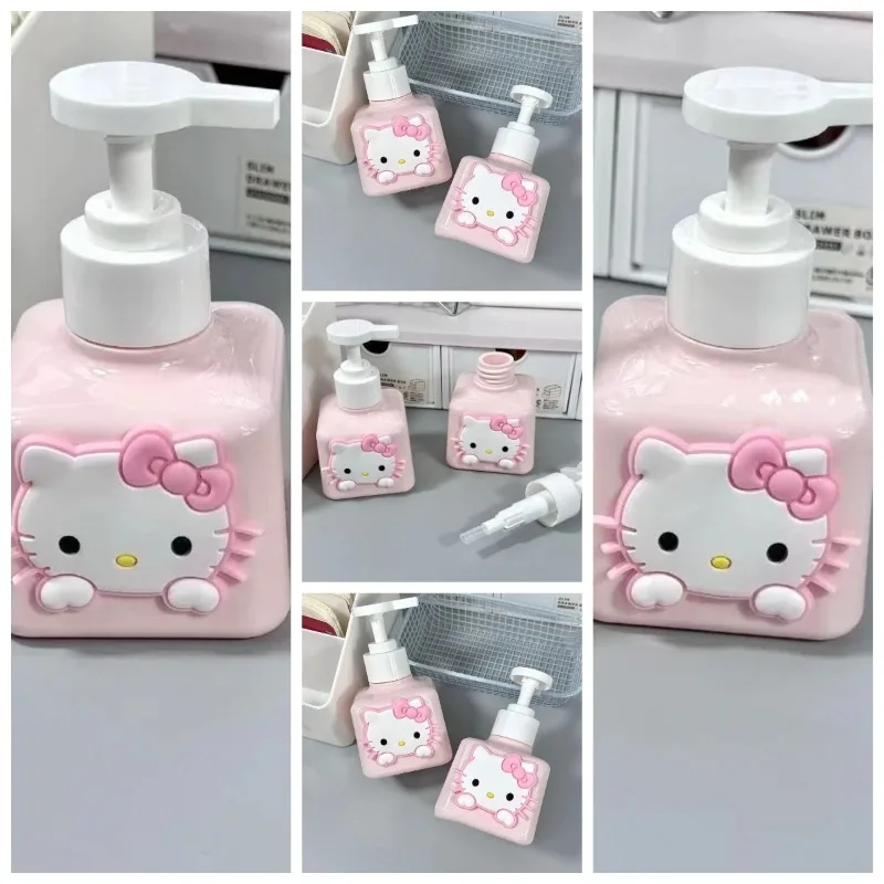 Hello Anime Cartoon Cute Shower Gel Dispensing Bottle Birthday Gift for Girls Creative Hand Wash Portable Travel BottleKitty
